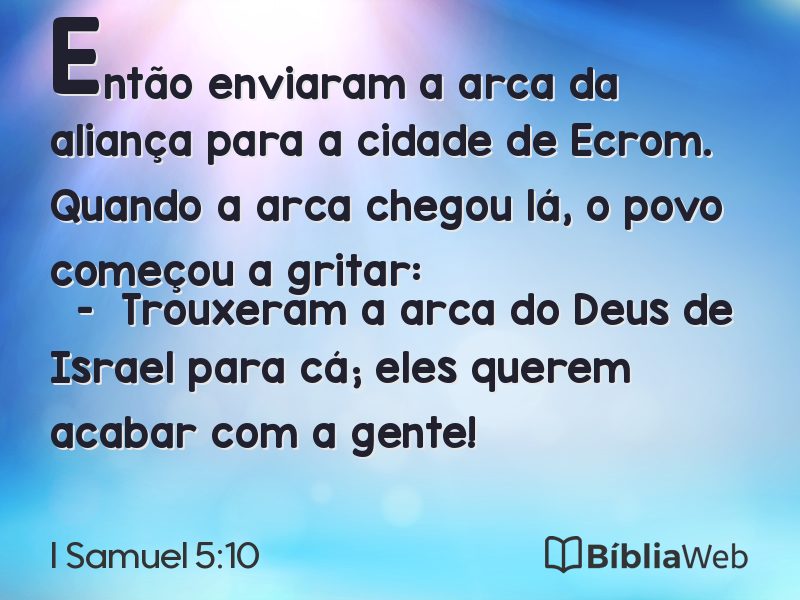 I Samuel 5:10 em imagem para compartilhar