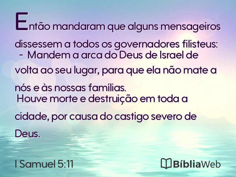 I Samuel 5:11 em imagem para compartilhar