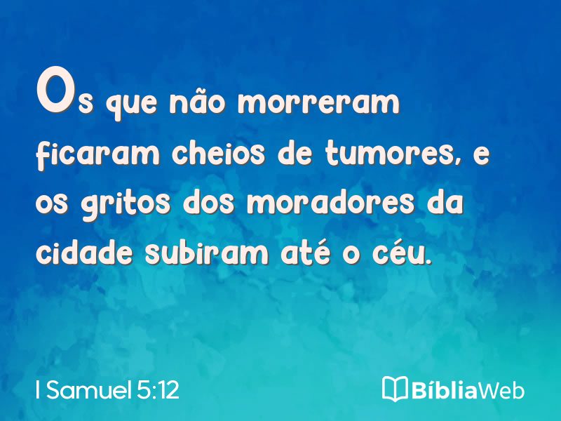 I Samuel 5:12 em imagem para compartilhar