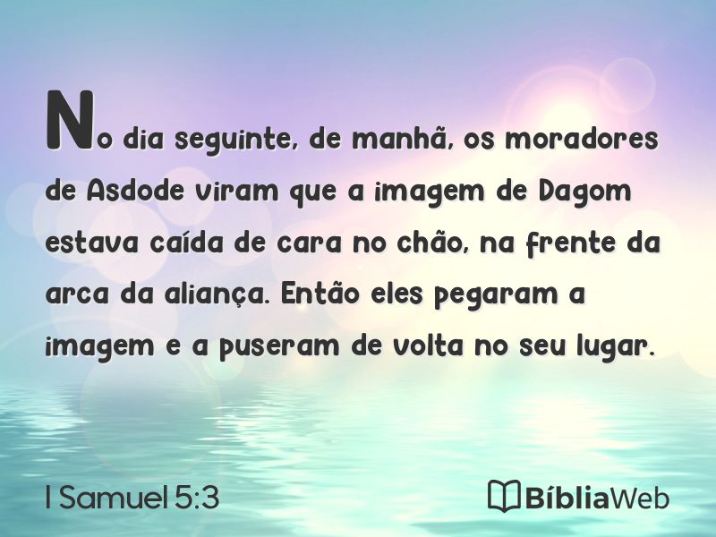 I Samuel 5:3 em imagem para compartilhar