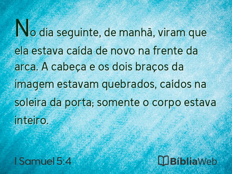 I Samuel 5:4 em imagem para compartilhar