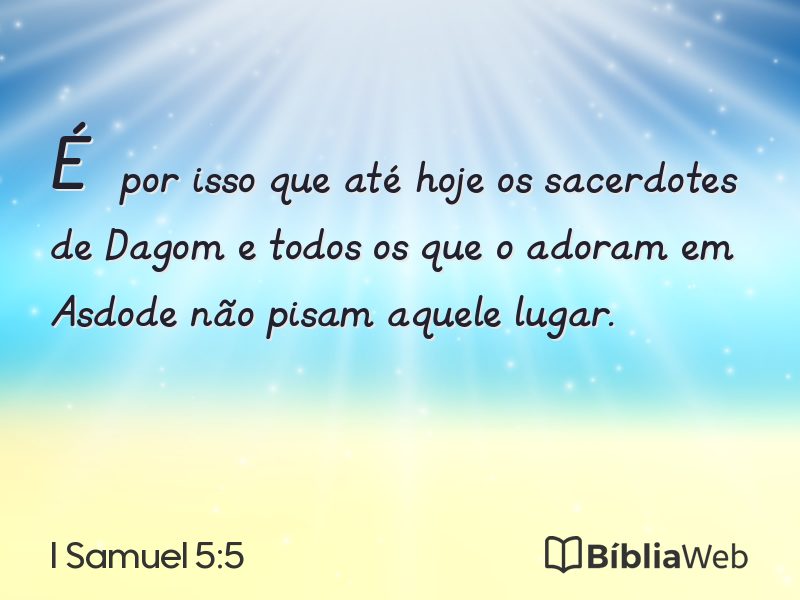 I Samuel 5:5 em imagem para compartilhar