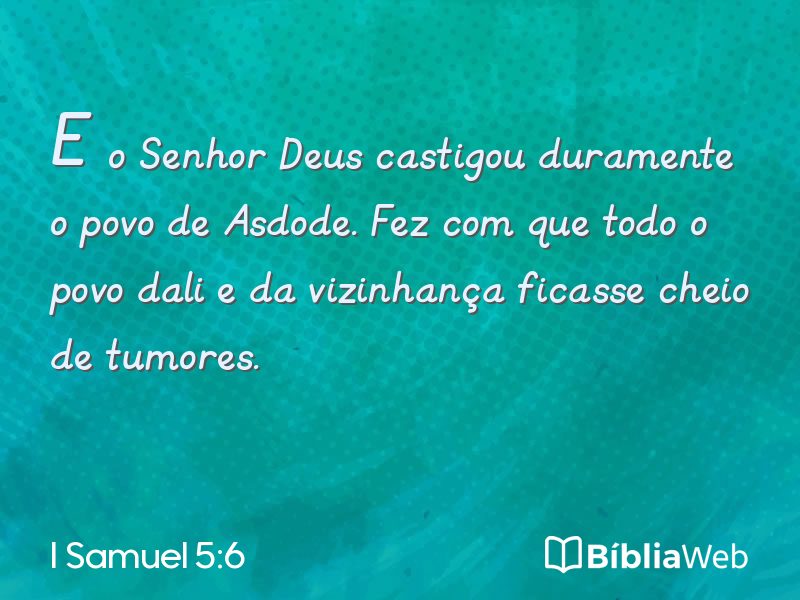 I Samuel 5:6 em imagem para compartilhar