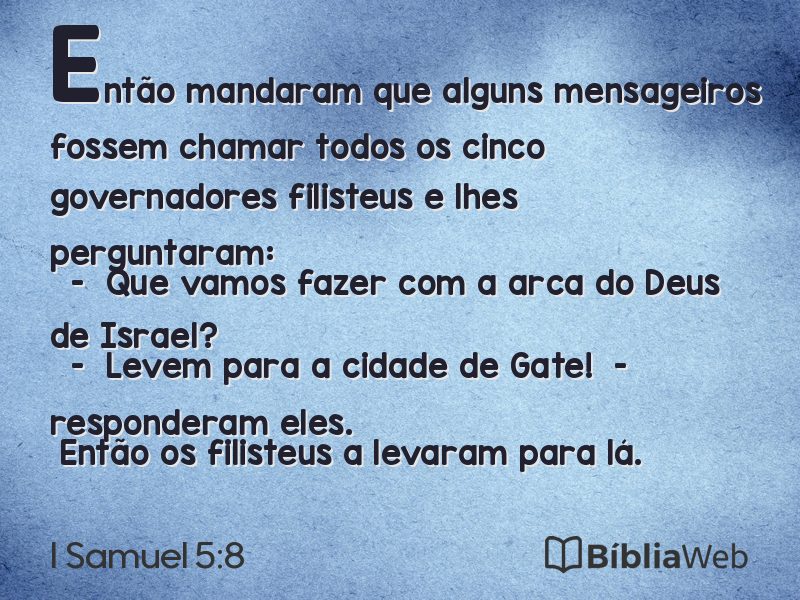 I Samuel 5:8 em imagem para compartilhar