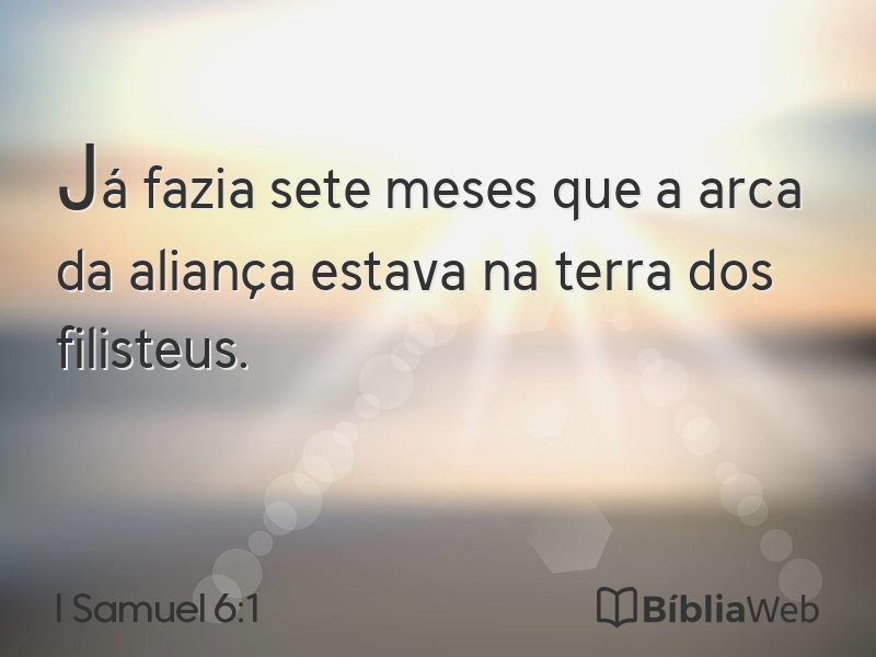 I Samuel 6:1 em imagem para compartilhar