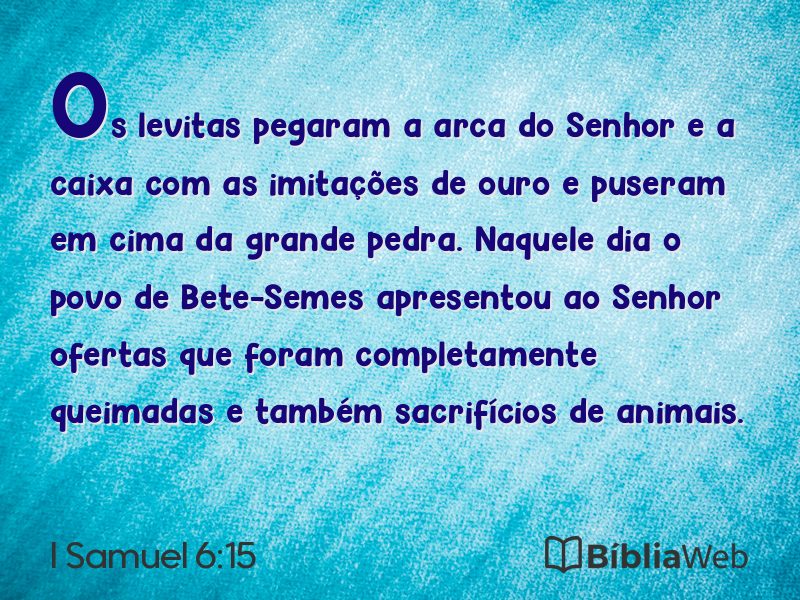 I Samuel 6:15 em imagem para compartilhar