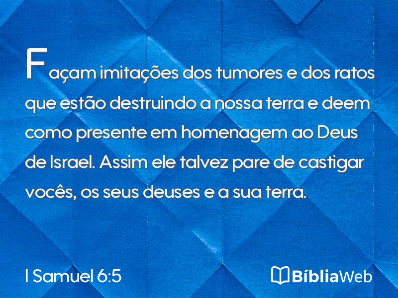 I Samuel 6:5 em imagem para compartilhar