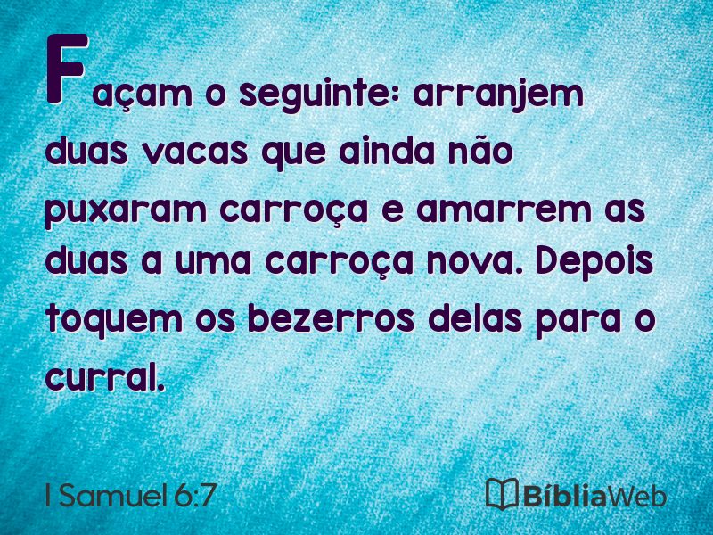 I Samuel 6:7 em imagem para compartilhar
