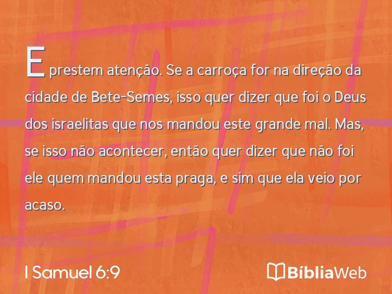 I Samuel 6:9 em imagem para compartilhar