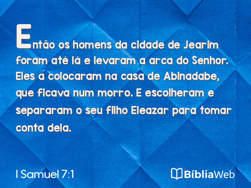 I Samuel 7:1 em imagem para compartilhar
