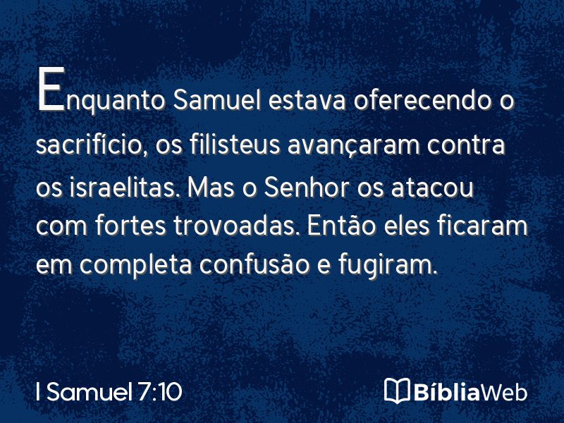 I Samuel 7:10 em imagem para compartilhar