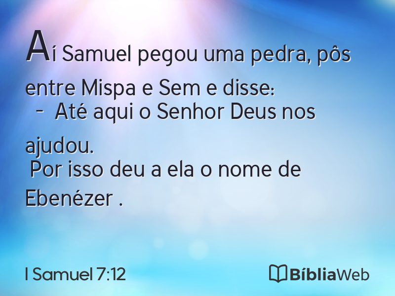 I Samuel 7:12 em imagem para compartilhar