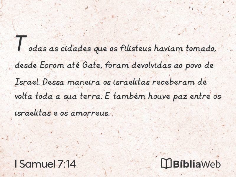 I Samuel 7:14 em imagem para compartilhar
