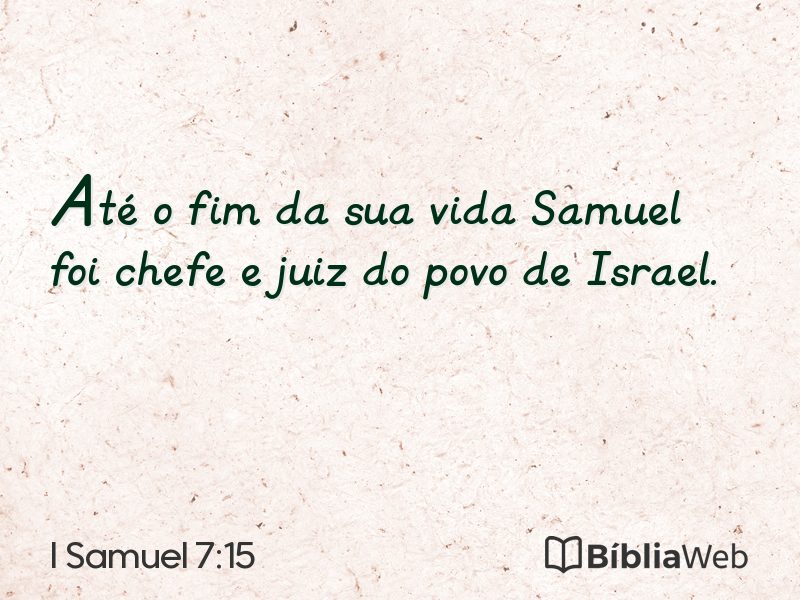 I Samuel 7:15 em imagem para compartilhar