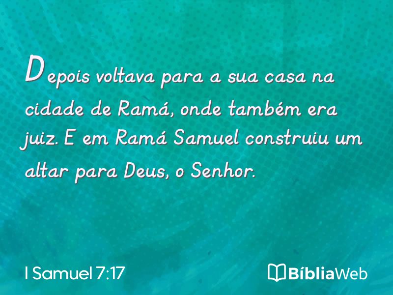 I Samuel 7:17 em imagem para compartilhar