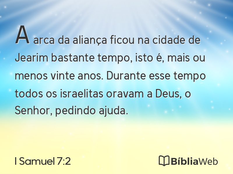 I Samuel 7:2 em imagem para compartilhar