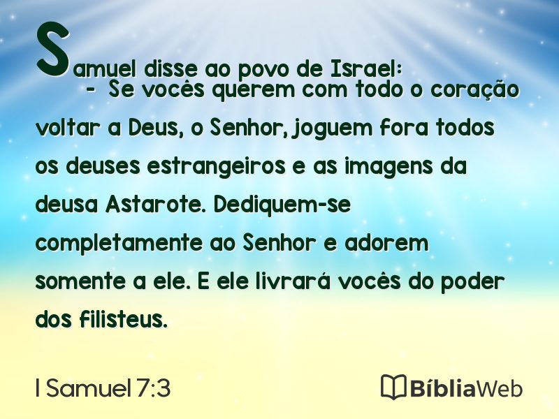 I Samuel 7:3 em imagem para compartilhar