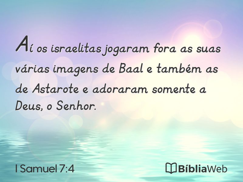 I Samuel 7:4 em imagem para compartilhar