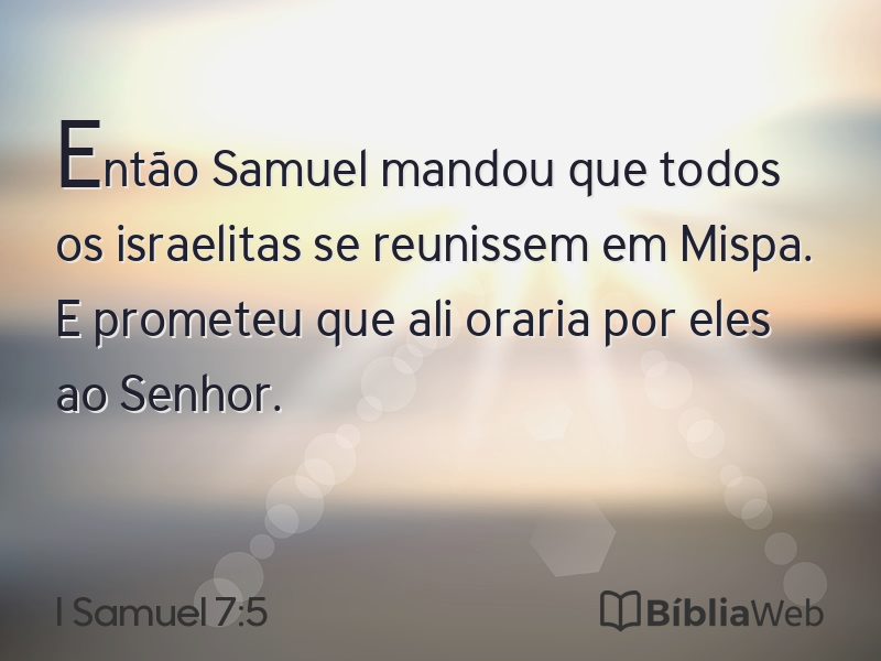 I Samuel 7:5 em imagem para compartilhar