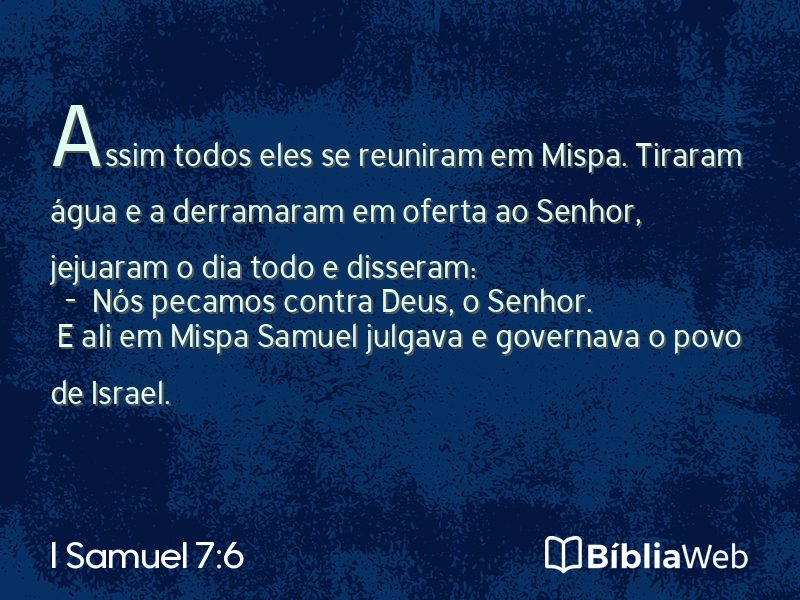 I Samuel 7:6 em imagem para compartilhar