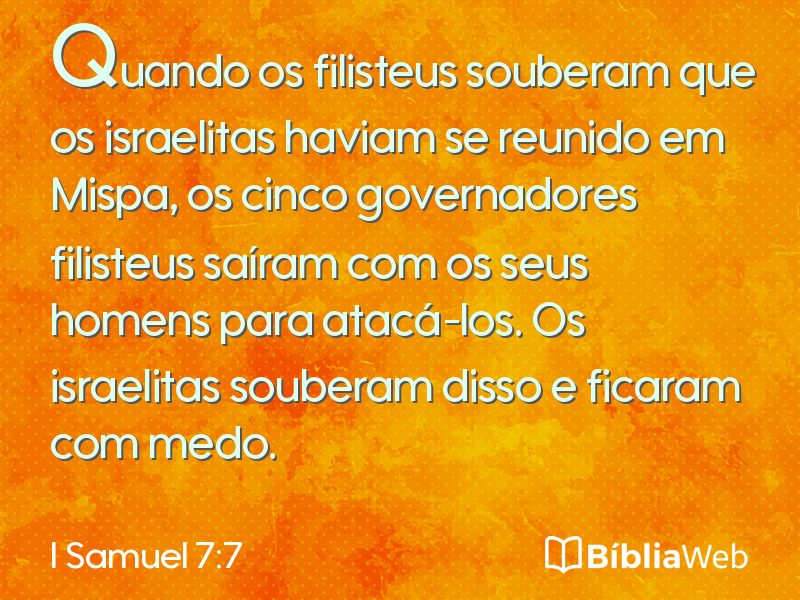 I Samuel 7:7 em imagem para compartilhar