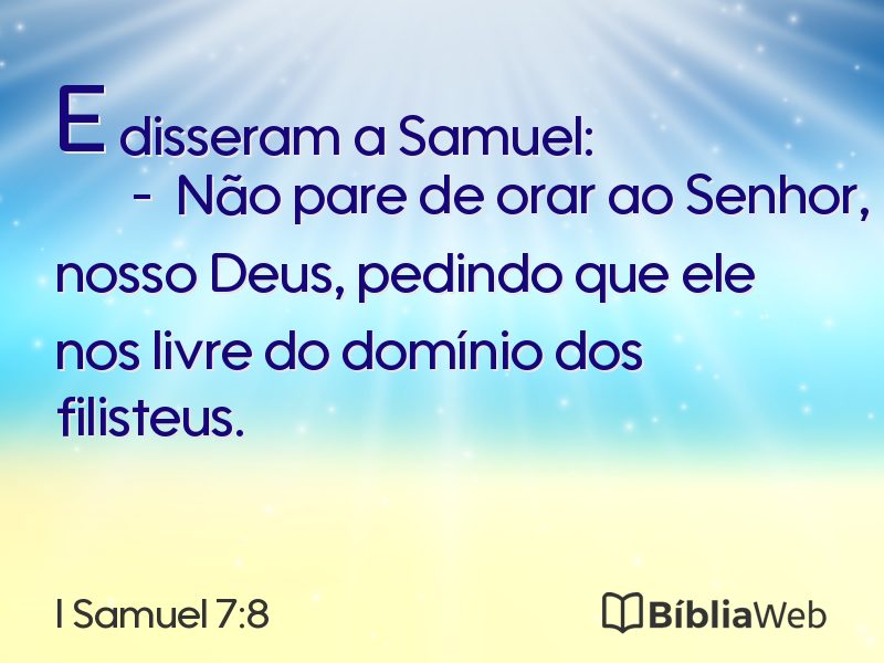 I Samuel 7:8 em imagem para compartilhar