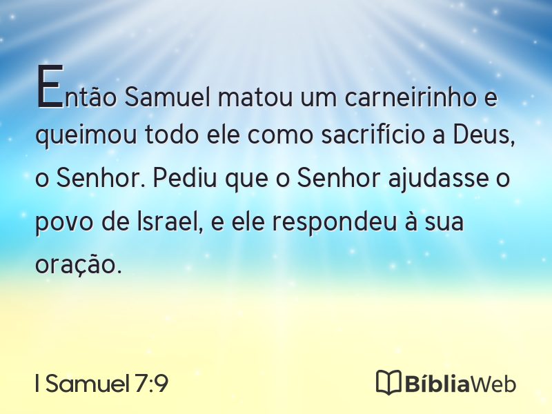 I Samuel 7:9 em imagem para compartilhar
