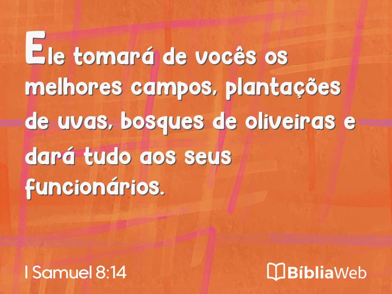 I Samuel 8:14 em imagem para compartilhar