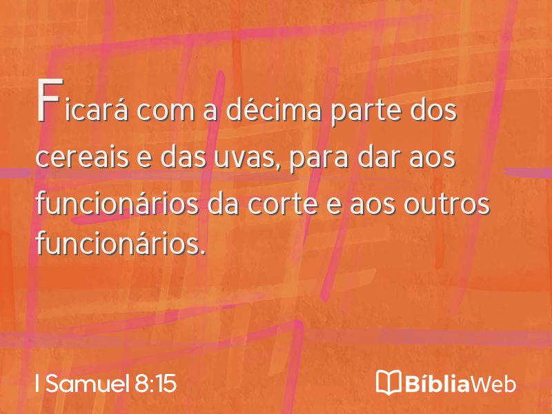I Samuel 8:15 em imagem para compartilhar