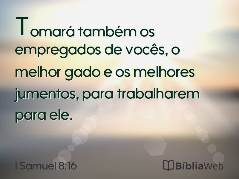 I Samuel 8:16 em imagem para compartilhar