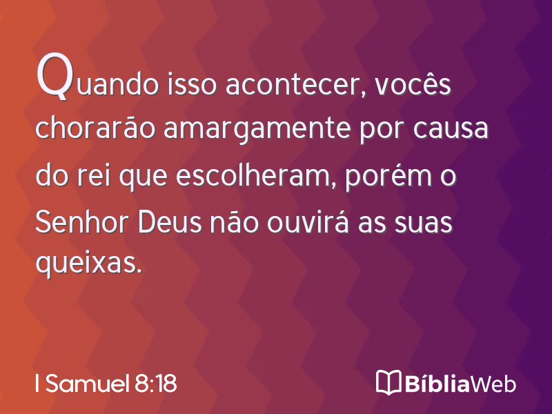 I Samuel 8:18 em imagem para compartilhar