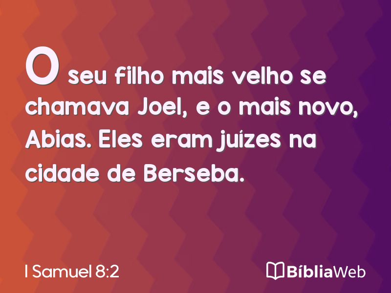 I Samuel 8:2 em imagem para compartilhar