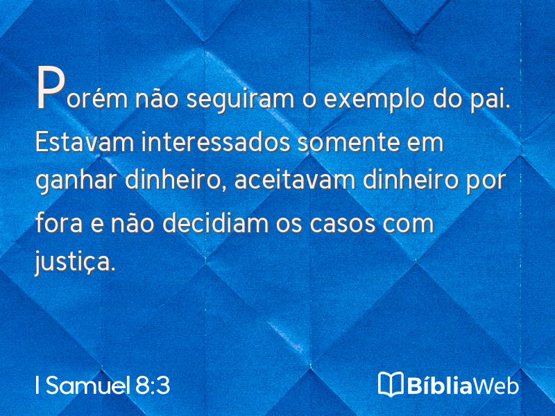 I Samuel 8:3 em imagem para compartilhar