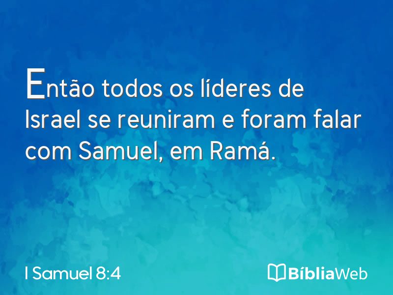I Samuel 8:4 em imagem para compartilhar