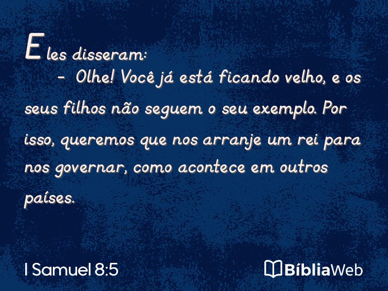 I Samuel 8:5 em imagem para compartilhar