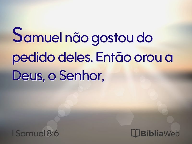 I Samuel 8:6 em imagem para compartilhar