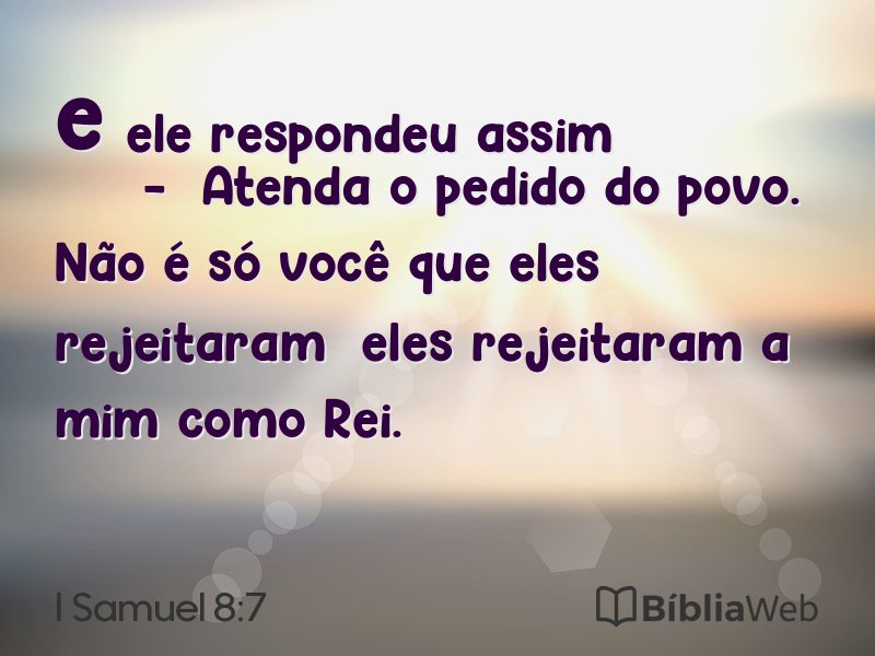 I Samuel 8:7 em imagem para compartilhar