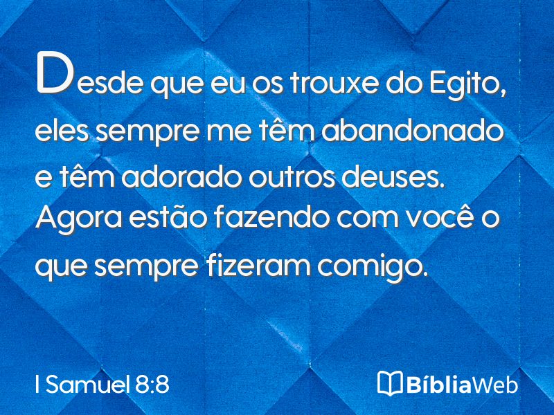 I Samuel 8:8 em imagem para compartilhar