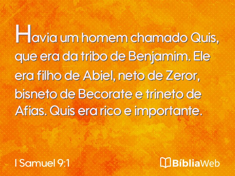 I Samuel 9:1 em imagem para compartilhar