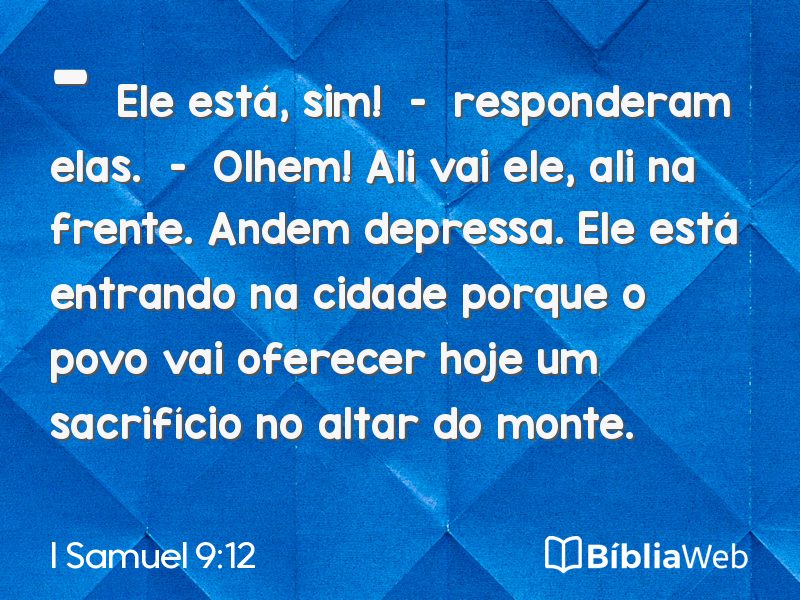I Samuel 9:12 em imagem para compartilhar