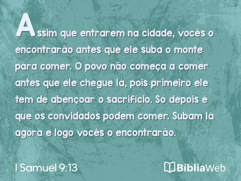 I Samuel 9:13 em imagem para compartilhar