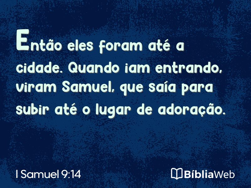 I Samuel 9:14 em imagem para compartilhar