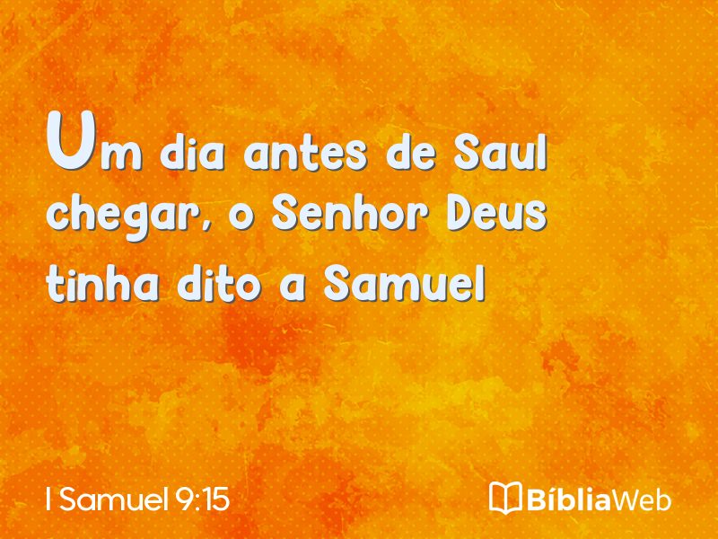 I Samuel 9:15 em imagem para compartilhar