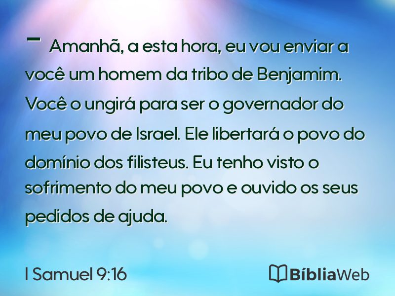 I Samuel 9:16 em imagem para compartilhar