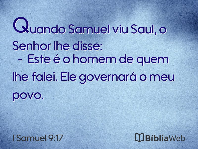 I Samuel 9:17 em imagem para compartilhar