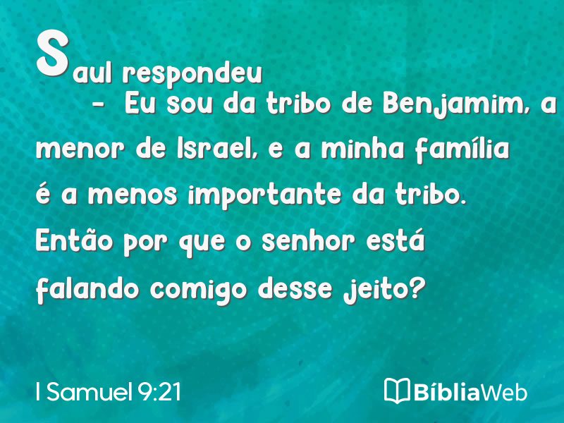 I Samuel 9:21 em imagem para compartilhar