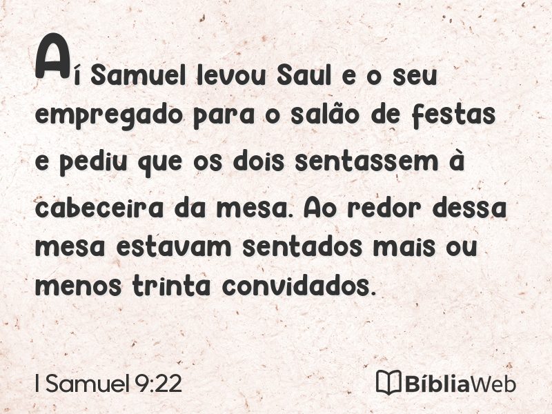 I Samuel 9:22 em imagem para compartilhar