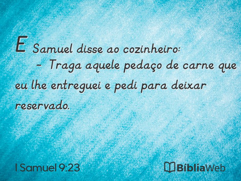 I Samuel 9:23 em imagem para compartilhar