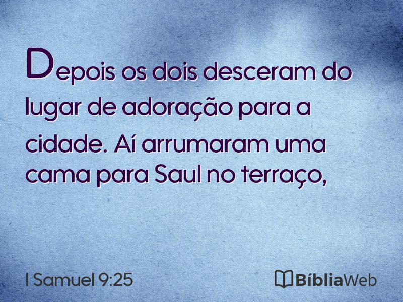 I Samuel 9:25 em imagem para compartilhar