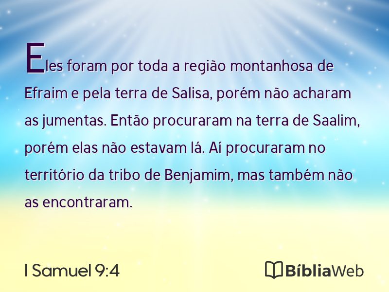 I Samuel 9:4 em imagem para compartilhar